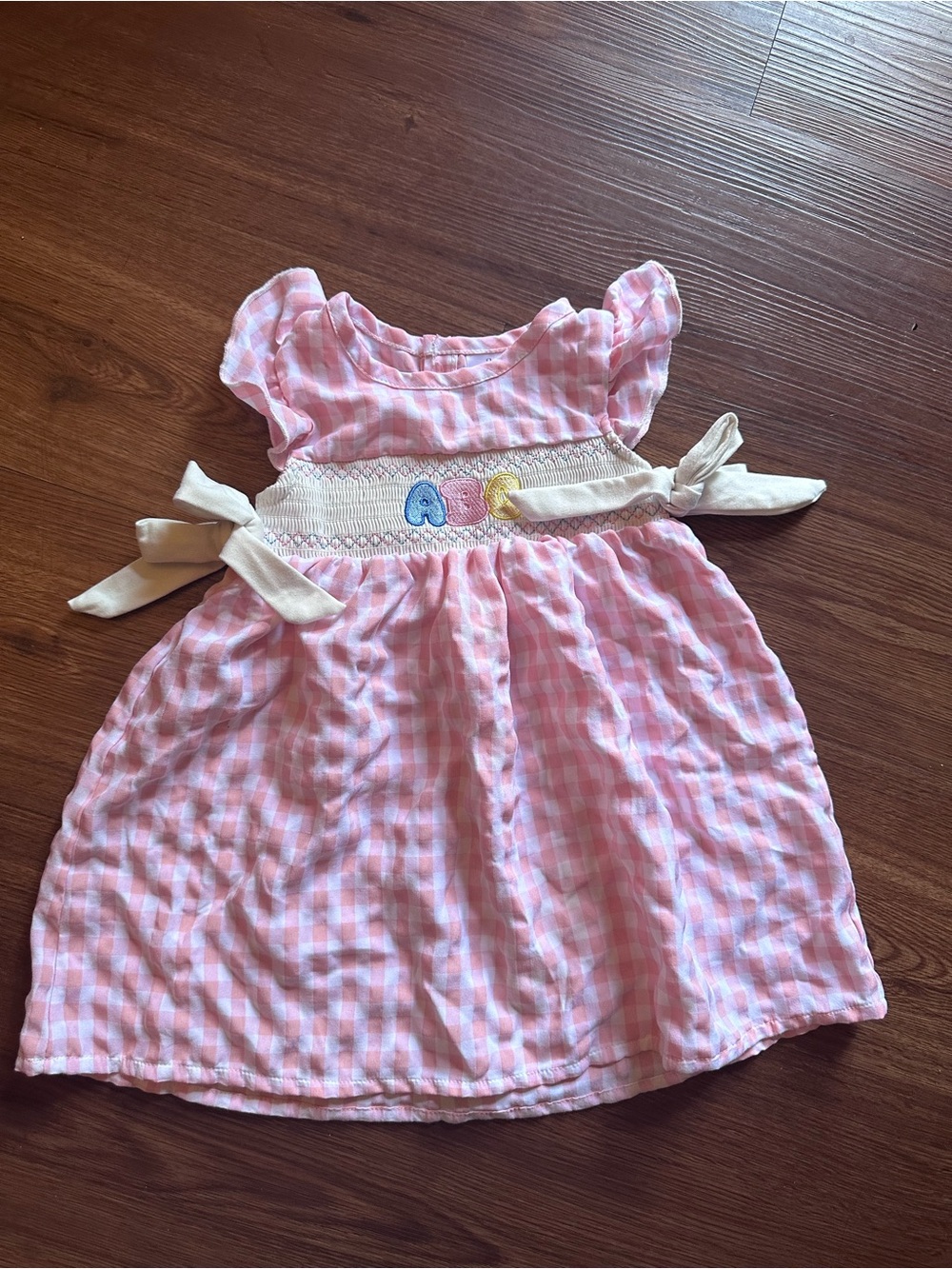 Pink Gingham Baby Dress